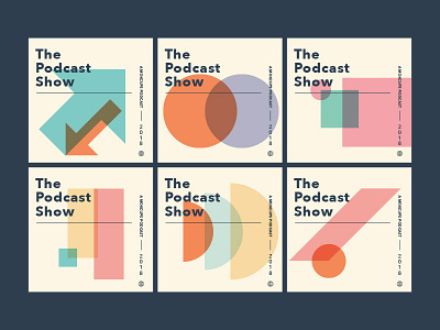 Test Run branding colors geometric grid podcast swiss