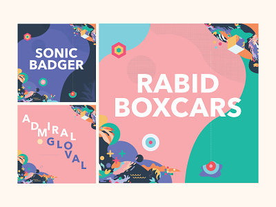 Pod Test badger blobs branding patterns podcast robotech