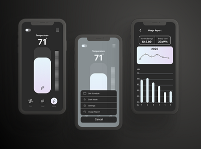 Thermostat App - Case Study design illustration mobile user experience user testing