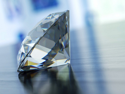 Diamond 3d brilliant cinema 4d dispersion glass jewel light model octane render