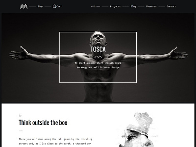 Tosca - Creative Portfolio & Ecommerce Theme agency clean creative design freelancer gallery minimal photography portfolio responsive startup