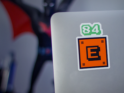 E84 Box 1up element84 laptop logo stickermule stickers swag
