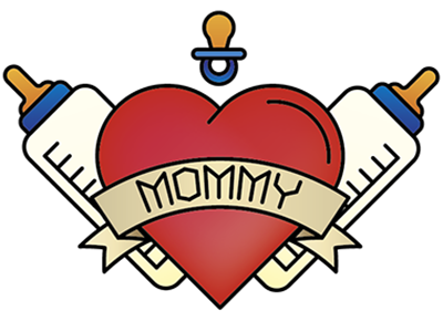 Mother's Day suprise heart mom mommy mother mothers day tattoo