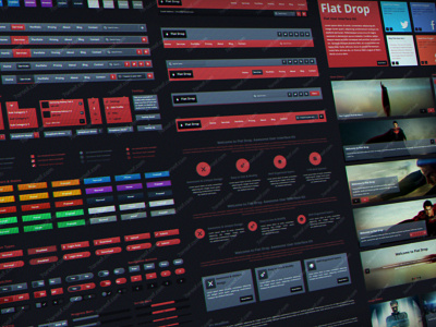Flat Drop-Awesome Flat User Interface Kit