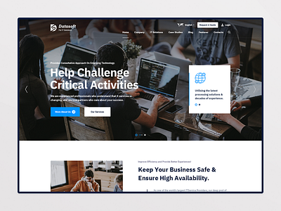 Datasoft IT Solutions app landing business corporate digital agency digital business kickstarter lead generation micro site product product design product showcase saas software startup technology technology service