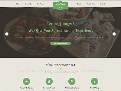 Sexy Food - Food & Restaurant PSD Template