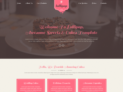 Lollipop - Awesome Sweets & Cakes Template
