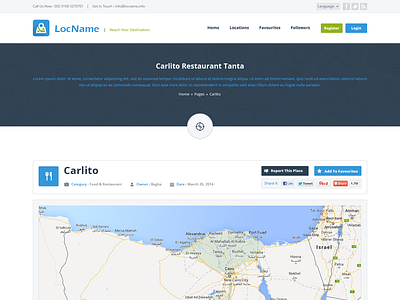 Locname Place Page awesome begha company design flat location locname name psd template