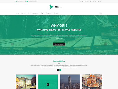 Ori Travel awesome beautiful blog blogging clean corporate design facebook instagram logger minimalist personal