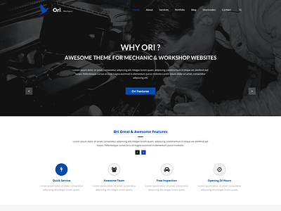 Ori Mechanic agency blog bootstrap business clean company corporate creative design multipurpose origami portfolio