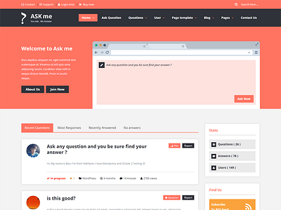 Ask Me Responsive Questions And Answers Template