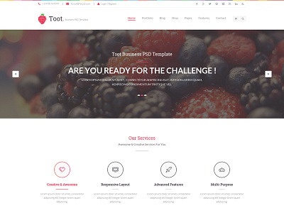 Toot – Multi-purpose Business PSD Template