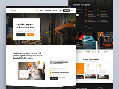 Primous Transport air fright business cargo corporate creative delivery delivery services logistics moving shipment shipping transport transport services transportation truck trucking ui web web design webdesign
