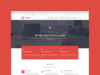 Coursat Awesome Course PSD Template