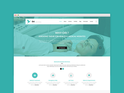 Ori Health & Medical agency blog bootstrap business clean company corporate creative design multipurpose origami portfolio