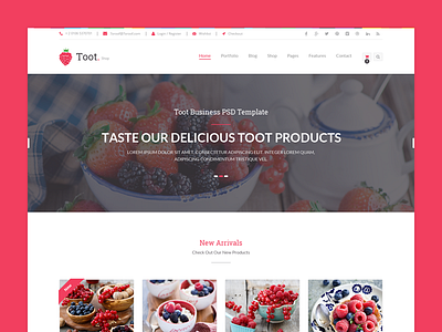 Toot Shop 7oroof agency berry business clean company corporate creative hotel multipurpose portfolio toot