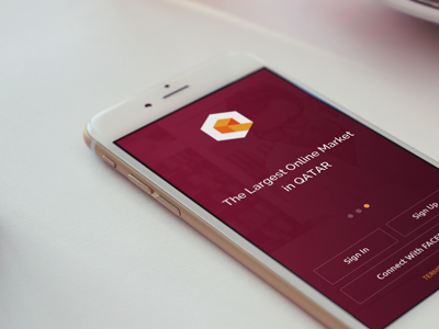 WIP Qatar Market app application ecommerce interface ios ios8 iphone6 splash ui ux