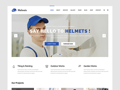 Helmets ٌRenovate - Ultimate Template for Handyman