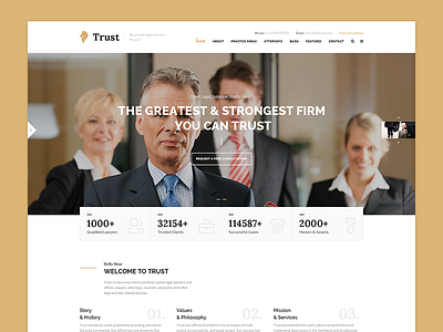 Trust - Lawyer & Attorney Business Template accountant advocate attorneys barrister business consultancy counsel finance justice law lawyer legal adviser legal office solicitor