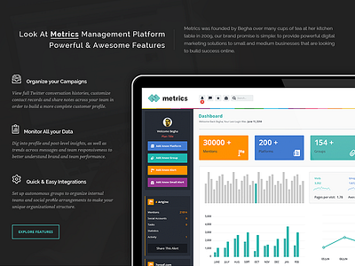 Metrics - SEO & Marketing Business Template analytics business template charts corporate digital agency digital marketing marketers marketing marketing template multi purpose optimization search engine optimizing seo seo template statistics