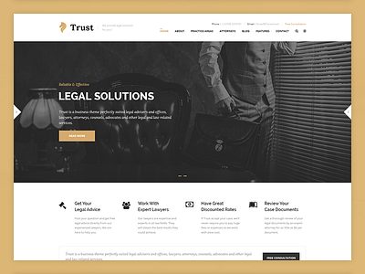 Trust - Lawyer & Attorney Business Theme accountant advocate attorneys barrister business consultancy counsel finance justice law lawyer legal adviser legal office solicitor