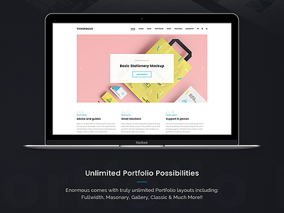 Enormous - Responsive Multi-Purpose WordPress Theme agency wordpress app business agency business consulting business wordpress creative finance business freelance business one page resume seo small business