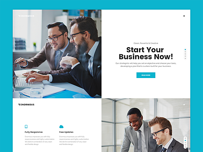 Enormous - Responsive Multi-Purpose WordPress Theme agency wordpress app business agency business consulting business wordpress creative finance business freelance business one page resume seo small business