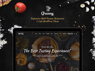 Granny Showcase bakery bistro cafe cafeteria coffee cooking food menu opentable parallax pizza recipes reservation restaurant wordpress theme