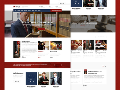 Dark Red Trust - Lawyer & Attorney Business Theme