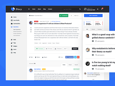 Discy Question Layout ask questions community discussion get answers knowledge base points and badges q a qa question and answer questions answers rtl wiki answers