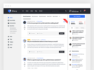 Discy - Social Questions and Answers WordPress Theme ask questions community discussion get answers knowledge base points and badges q a qa question and answer questions answers rtl wiki answers