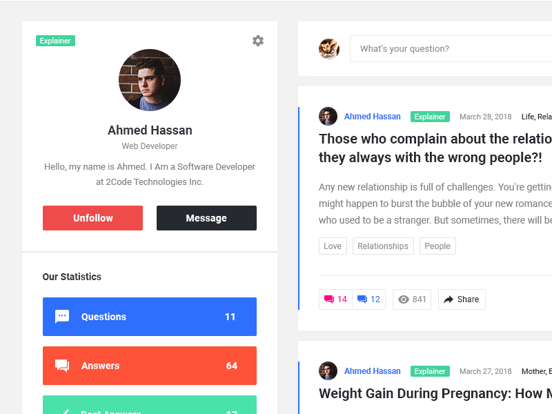 User Profile by Mahmoud Baghagho on Dribbble