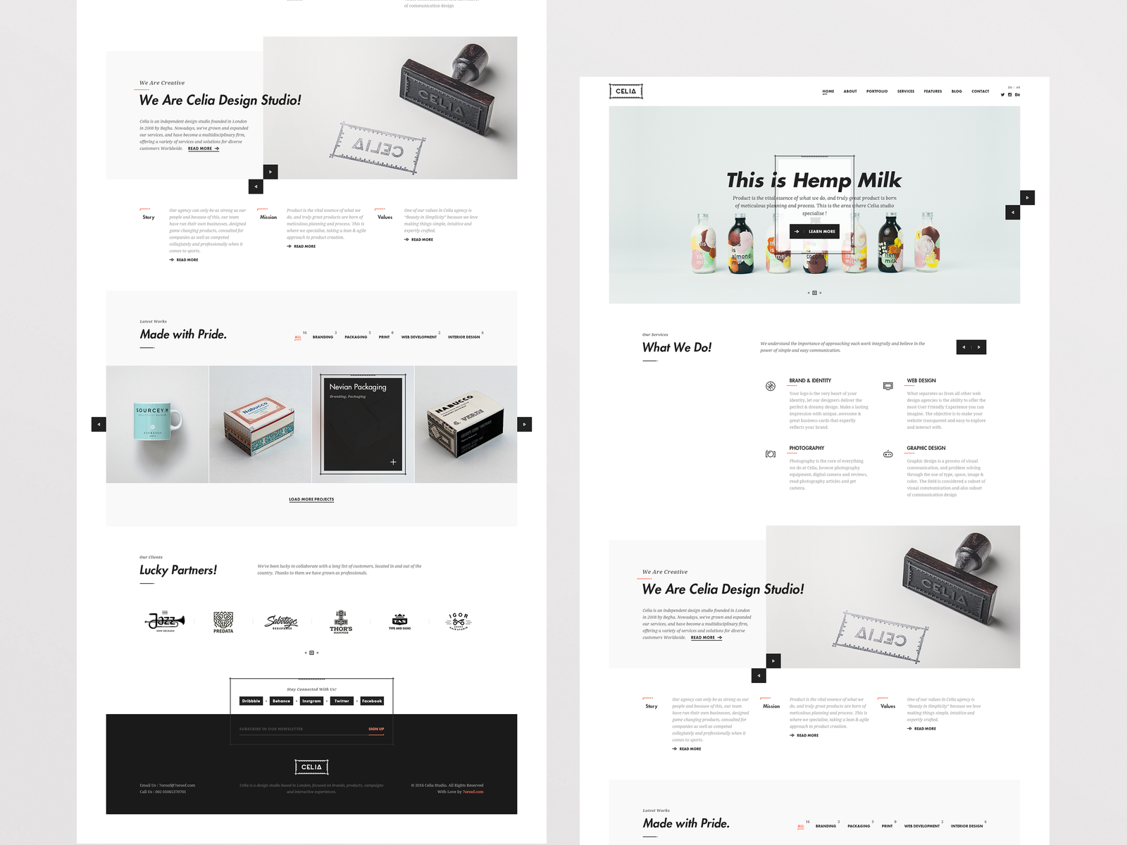 Celia Innovative Portfolio WordPress Theme by Mahmoud Baghagho on Dribbble 