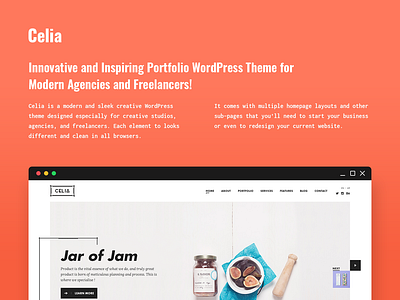 Celia Portfolio WordPress Theme