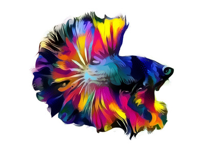 fish art art color color bars fish paint