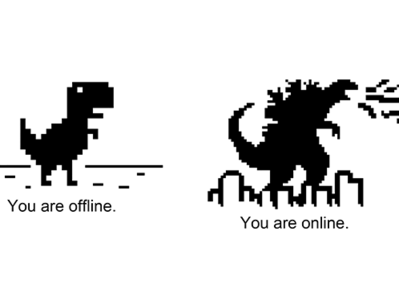online vs offline building computer computer game dinosaur fire monster offline online