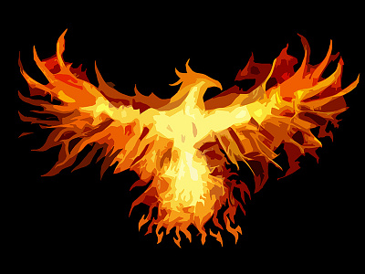 Fire Eagle art bird eagle fire fly hawk wing