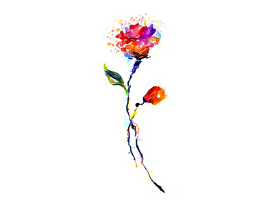 flower art art color flower leaf painting watercolor