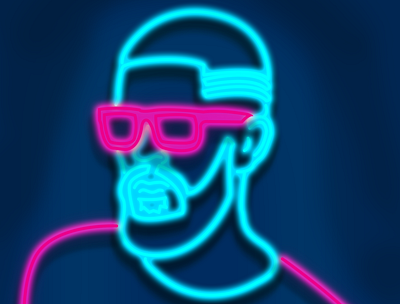 Neon Lights Portrait art clean design designer graphic design illustration illustrator neon photoshop portrait