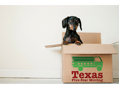 Texas Movers and Dachs adobe branding clean complimentary dog illustration illustrator ipad logo logo design mockup photoshop