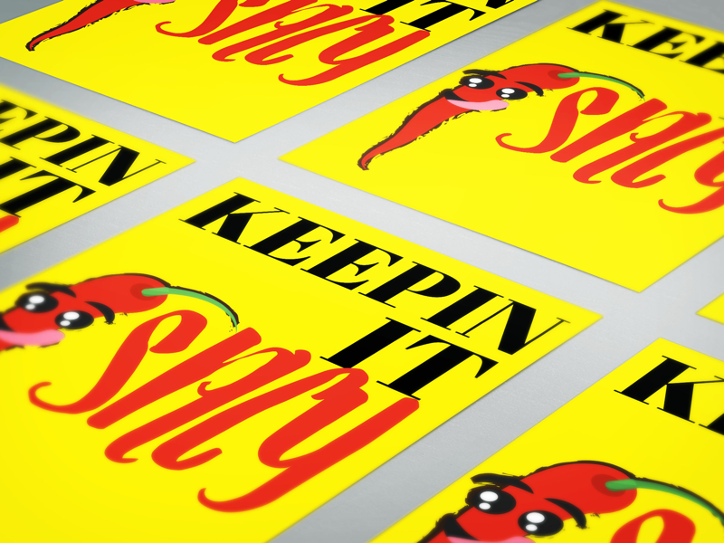 Keepin’ it Spicy 🌶 poster vector illustration illustrator clean spicy pepper red