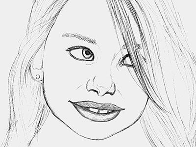 Stella Portrait charcoal drawing eyes girl hair mouth nose pencil portrait sketch smile wip