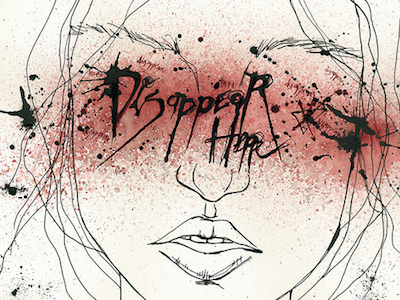 Disappear Here art brett easton ellis dirty lines drawing hand drawn illustration ink ink splatter less than zero lettering typography