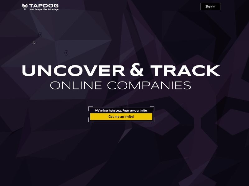 The Tapdog Landing Page