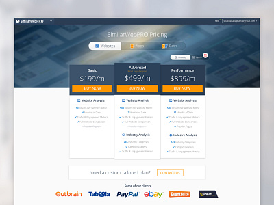 SimilarWeb Pricing Page design pricing pricing page tables website