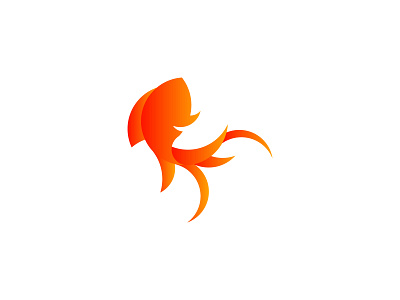 Goldfish Logo with Golden Ratio illustration logo