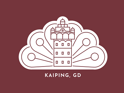 Sticker of Kaiping illustration vector weekly warm up