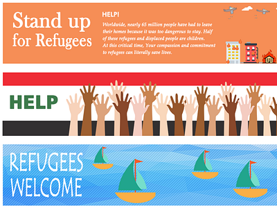 Stand up for Refugees adobe art branding colors design illustration illustrations mock up photoshop procreate user interface vector web
