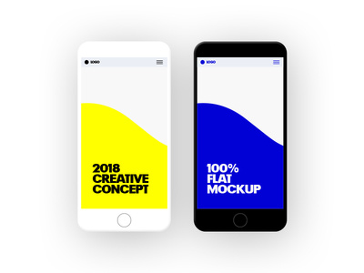 flat iphone mockup template by bordo dribbble