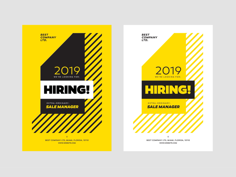 Hiring Ad Campaig geometric design advertisements poster banner hire hiring campaign promo ad